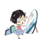 Risa - Super Cute Glasses Girl（個別スタンプ：23）