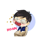 Risa - Super Cute Glasses Girl（個別スタンプ：32）