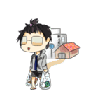 Risa - Super Cute Glasses Girl（個別スタンプ：33）