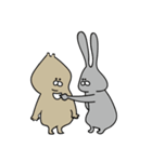 うさぎとうさぎのおともだち（個別スタンプ：37）