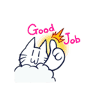 もこねこ＆でんちラビット（個別スタンプ：17）