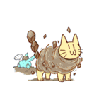 もこねこ＆でんちラビット（個別スタンプ：40）
