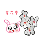 Pink Bunny mochi II(festive articles)（個別スタンプ：6）