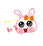 Pink Bunny mochi II(festive articles)（個別スタンプ：34）