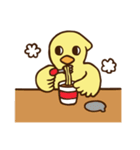 ちょっとゆるめなアヒルスタンプ（個別スタンプ：14）