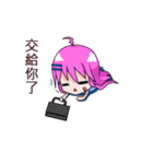 The purple hair girl's one day 2（個別スタンプ：6）