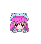 The purple hair girl's one day 2（個別スタンプ：40）