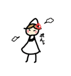 白い小人さんスタンプ（個別スタンプ：6）