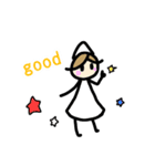 白い小人さんスタンプ（個別スタンプ：13）