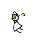 白い小人さんスタンプ（個別スタンプ：14）
