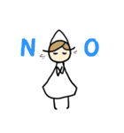 白い小人さんスタンプ（個別スタンプ：17）