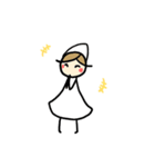 白い小人さんスタンプ（個別スタンプ：20）