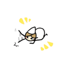 白い小人さんスタンプ（個別スタンプ：21）