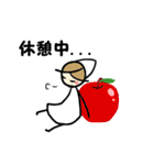 白い小人さんスタンプ（個別スタンプ：25）