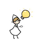 白い小人さんスタンプ（個別スタンプ：31）