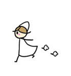 白い小人さんスタンプ（個別スタンプ：36）