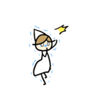 白い小人さんスタンプ（個別スタンプ：38）