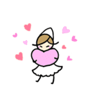 白い小人さんスタンプ（個別スタンプ：39）
