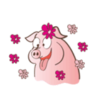 Flower pig UU（個別スタンプ：31）