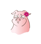 Flower pig UU（個別スタンプ：32）