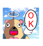 きぐるみ天使と悪魔～Bear＆Bunny～（個別スタンプ：1）