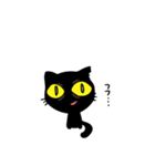真っ黒な黒ネコ3（個別スタンプ：3）