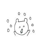 白い変なクマ（個別スタンプ：13）