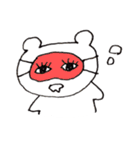 白い変なクマ（個別スタンプ：39）
