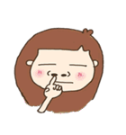 a boy big nose and a chubby girl（個別スタンプ：3）