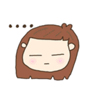 a boy big nose and a chubby girl（個別スタンプ：11）