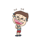a boy big nose and a chubby girl（個別スタンプ：12）