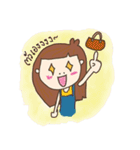 a boy big nose and a chubby girl（個別スタンプ：18）