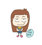 a boy big nose and a chubby girl（個別スタンプ：19）