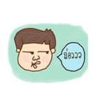 a boy big nose and a chubby girl（個別スタンプ：21）