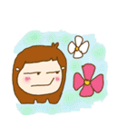 a boy big nose and a chubby girl（個別スタンプ：23）
