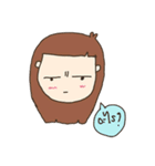 a boy big nose and a chubby girl（個別スタンプ：29）