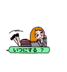 働く女の子（個別スタンプ：8）