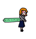 働く女の子（個別スタンプ：19）