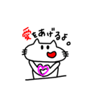 口が曲がったネコ。（個別スタンプ：18）