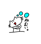 口が曲がったネコ。（個別スタンプ：23）