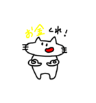 口が曲がったネコ。（個別スタンプ：34）
