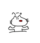 口が曲がったネコ。（個別スタンプ：38）