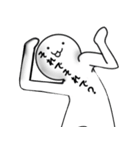 白い奴ら´ω`)（個別スタンプ：4）