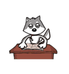 Furry Grey in Pause Break（個別スタンプ：40）