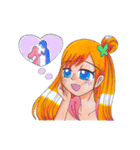 Dreamy Girl with her Friends（個別スタンプ：8）