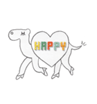 ステッチ文字×手描き動物（個別スタンプ：10）