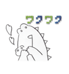 ステッチ文字×手描き動物（個別スタンプ：11）