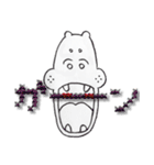 ステッチ文字×手描き動物（個別スタンプ：32）