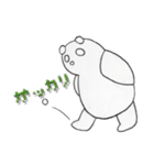 ステッチ文字×手描き動物（個別スタンプ：35）