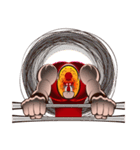 Baboon Wrestling Man（個別スタンプ：38）